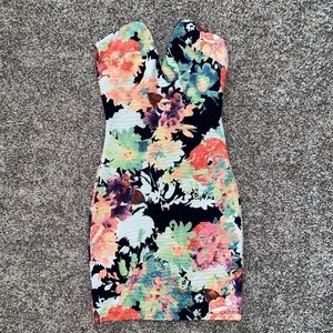 Floral Strapless Dress